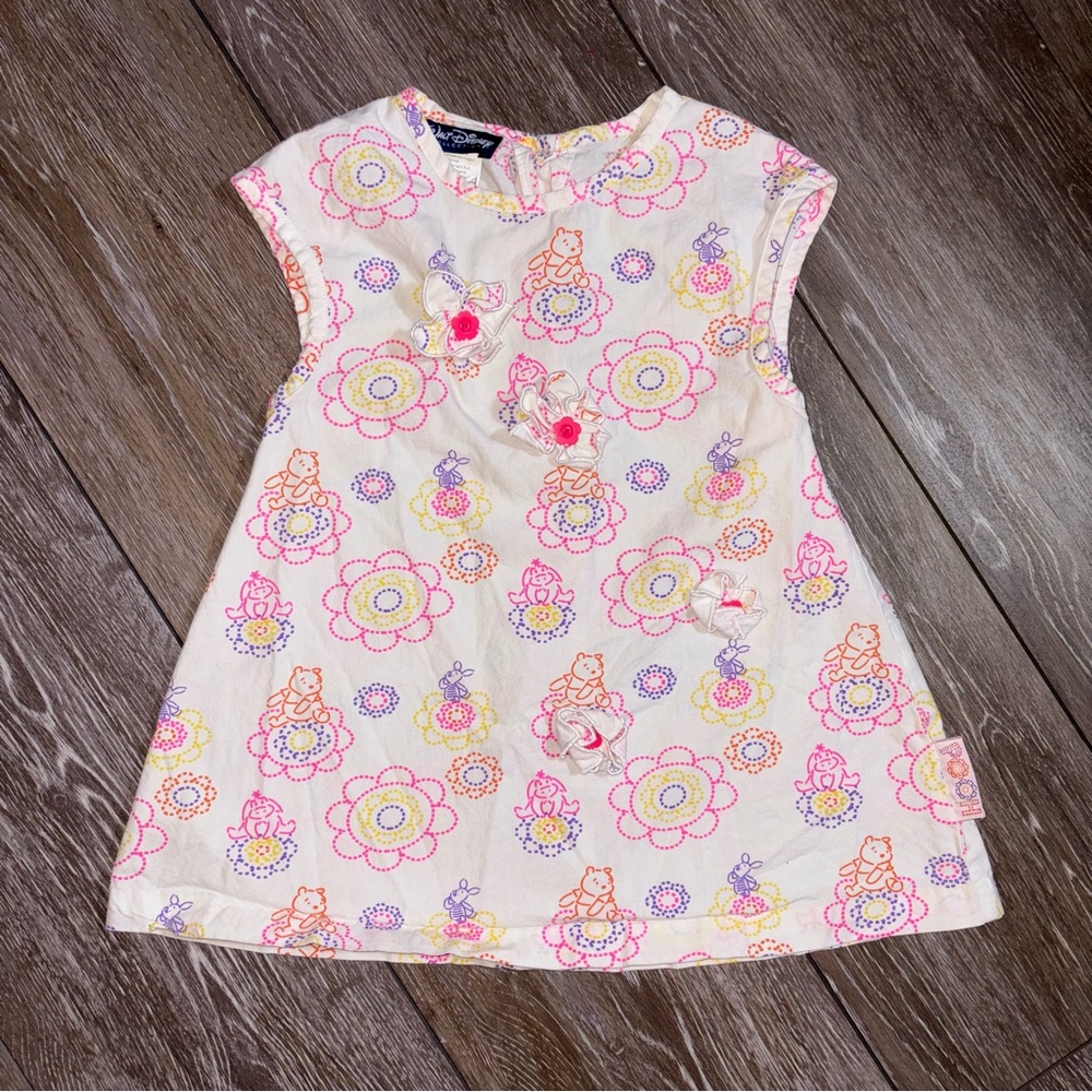 Disney Floral Kids Dress - Pink and Yellow